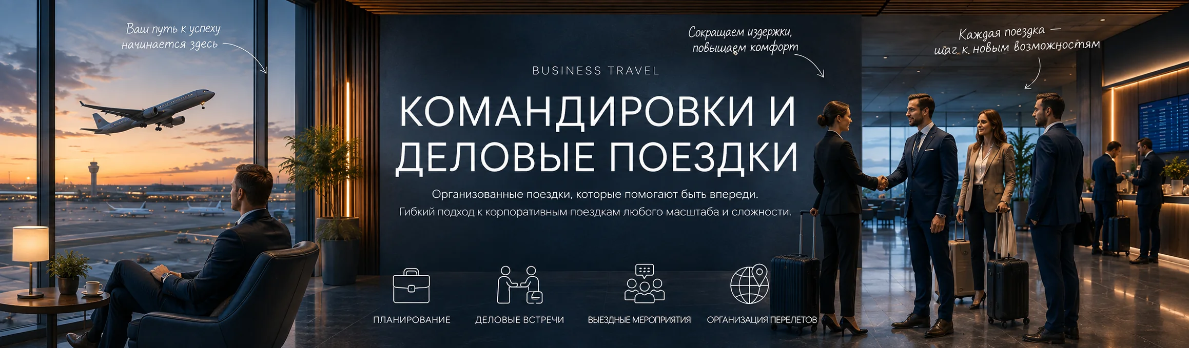 Командировки и деловые поездки — организованные корпоративные поездки любого масштаба и сложности