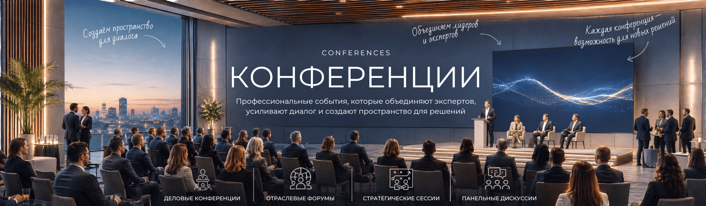 Конференции — профессиональные события, которые объединяют экспертов и создают пространство для решений